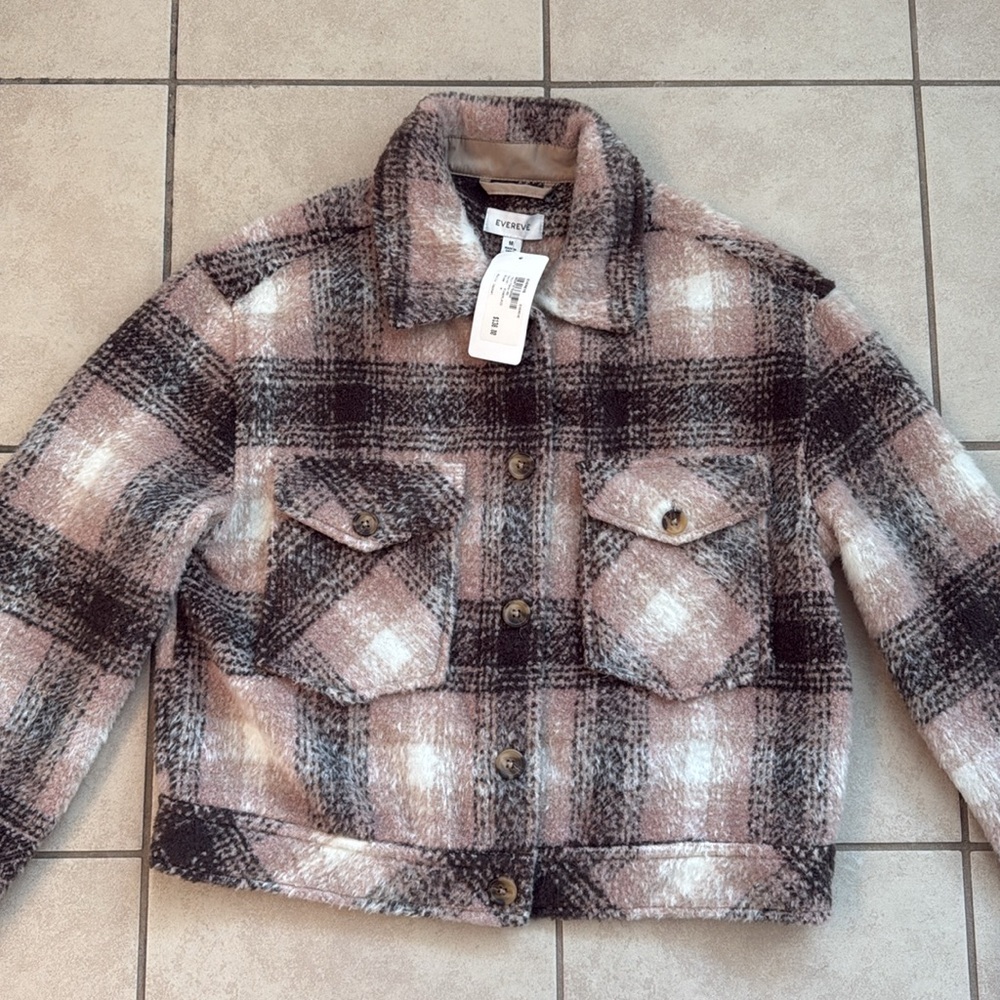 NWT Evereve Polly Plaid Jacket - Picture 3 of 11